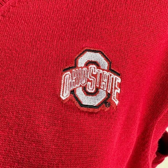 Vtg Vesi Sportswear OSU Red Sweater Vest Size XL Ohio State 90s Vintage Buckeyes - Picture 5 of 7